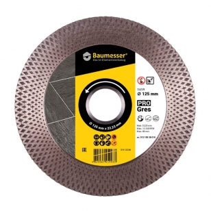 Круг алмазный отрезной 1A1R (125x2,0x8/20x22,23) Baumesser PRO Gres (91315538010)