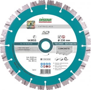 Круг алмазный 1A1RSS/C3-H (230x2,6/1,8x12x22,23-16) DISTAR Technic Advanced (14315086018)