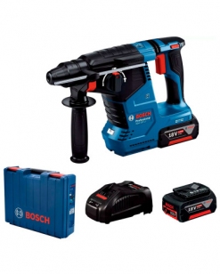 Аккумуляторный перфоратор Bosch GBH 187-LI Professional, 2 акб GBA 18V 5Ah, ж/п GAL 1880 CV