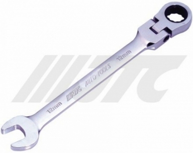 Ключ рожково-накидной шарнирный с трещоткой 8 мм JTC 3449