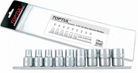 Набор головок TORX 1/2 E10-E24 9ед.(звезда Давида) TOPTUL GAAG0901