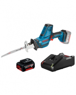 Аккумуляторная сабельная пила Bosch GSA 18 V-LI C Professional, 1 акб GBA 18V 4 Ah и ж/п GAL 18V-40