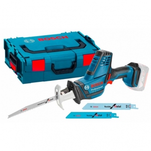 Аккумуляторная сабельная пила Bosch GSA 18 V-LI C Professional без акб и ж/п, с 3 холстами, в L-BOXX 136