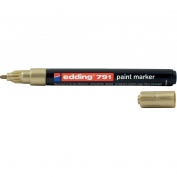 Маркер лаковый 1-2 мм (золотой) Edding Paint 791 (e-791/12)