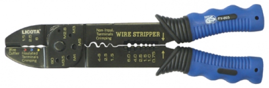 Клещи для зачистки проводов и обжима клемм 5 функц. 225 мм  Licota (TCP-10353)
