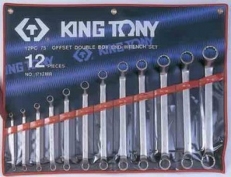 Набор ключей накидных 6-32мм (ключ 24х27мм) KING TONY (1712MR01)