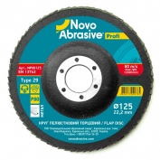 Круг лепестковый торцевой (125x22,23) Р80 NovoAbrasive Profi (NP80125)