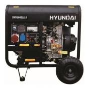 Дизельный генератор HYUNDAI DHY 6000LE3 трехфазный с электростартом + колеса