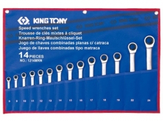 Набор ключей комби с трещеткой 8-24 мм (14шт.) KING TONY (12114MRN)