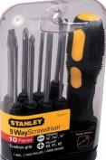 Отвертка  STANLEY Multifunctional с 9-тью сменными битами-вставками