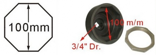 Головка для гайки ступицы задних колес SCANIA 100мм, 1 8гр. JTC 1561