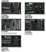 Тележка с инструментом 8 секций, 360ед. JUMBO TOPTUL GT-36001