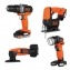 Набор из 4 электроинструментов BLACK+DECKER BDCK123S2S