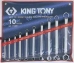 Набор ключей накидные 10шт. (6-32 мм) KING TONY (1710MR)